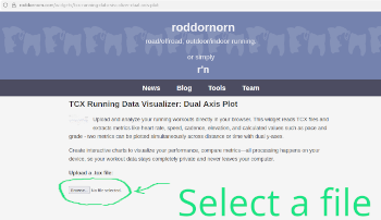 Plot Widget Upload tcx file Plot_Widget_1_Upload_a_tcx_file_button_small